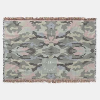 PixDezines Monogram Military Camouflage Throw Blanket