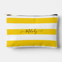 PixDezines Monogram Nautical Striped Yellow White