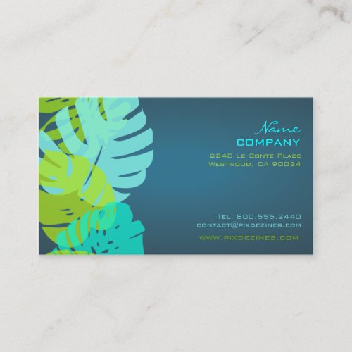 PixDezines Monstera, retro tropical foliage Business Card