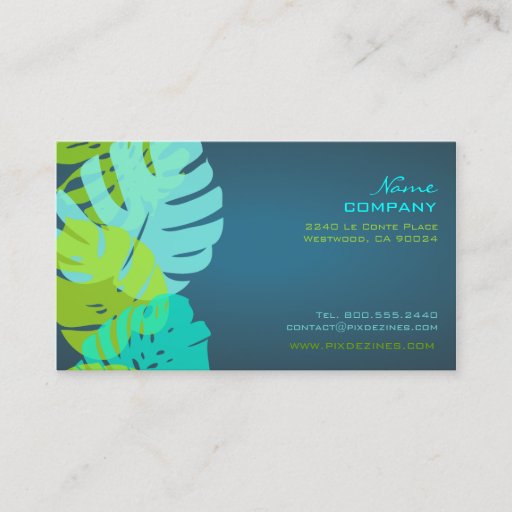 Customizable PixDezines Monstera, retro tropical foliage Business Card