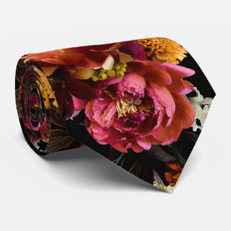 PixDezines Moody Autum Sunset Botanical Neck Tie