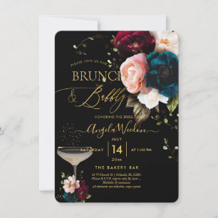 PixDezines Moody Botanical Brunch Bubbly Invitation