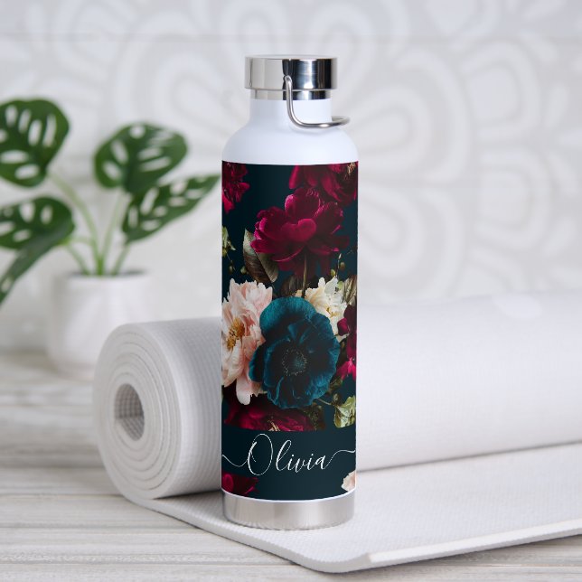 PixDezines Moody Botanical DIY Background Water Bottle (Yoga)