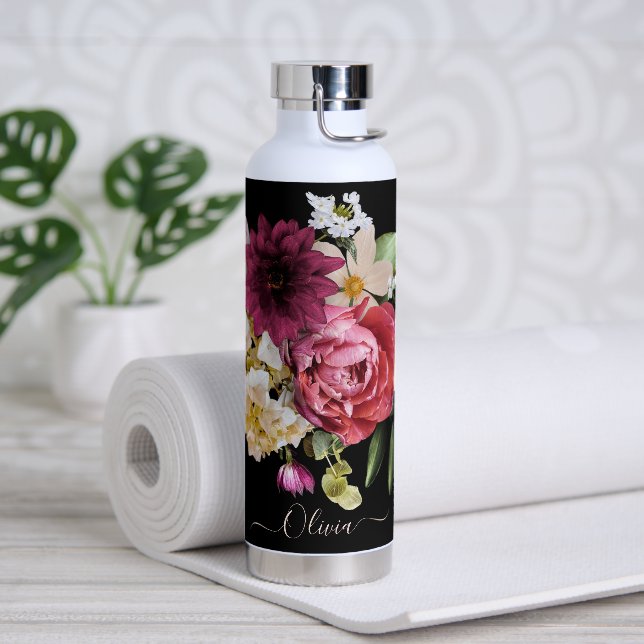 PixDezines Moody Botanical DIY Background Water Bottle (Yoga)