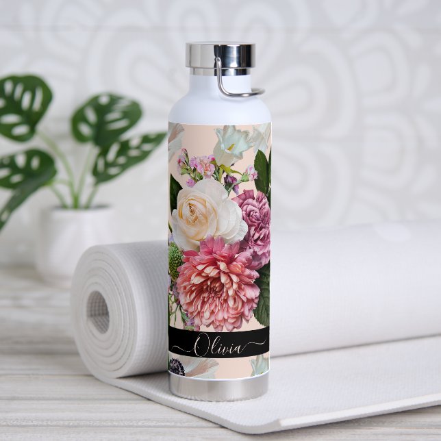 PixDezines Moody Botanical DIY Background Water Bottle (Yoga)