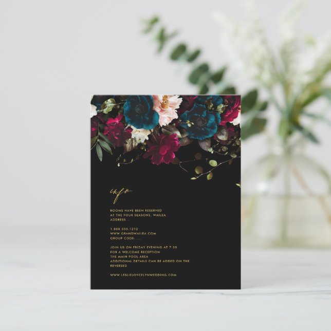 PixDezines Moody Botanical Flowers Details Card (Standing Front)