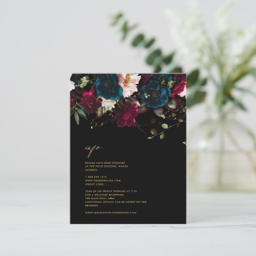 PixDezines Moody Botanical Flowers Details Card