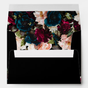 PixDezines Moody Floral Return Address DIY Bckgrnd Envelope