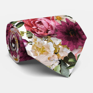 PixDezines Moody Fresh Flowers DIY Background Neck Tie