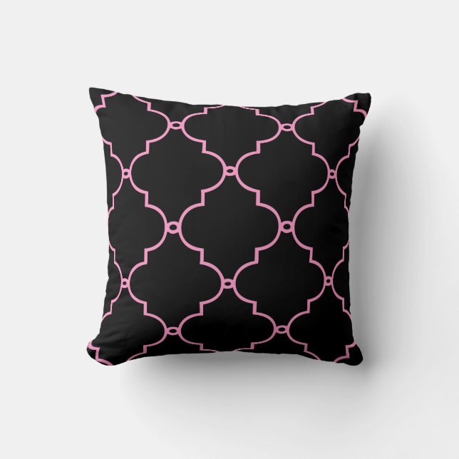 PixDezines moroccan trellis/diy background colors Throw Pillow (Front)