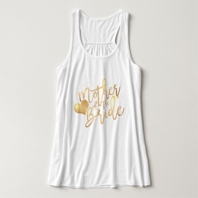 PixDezines Mother of Bride/Faux Gold Script Tank Top (Design Front)