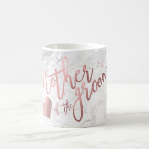 PixDezines Mother of Groom/Faux Rose Gold/Marble Coffee Mug