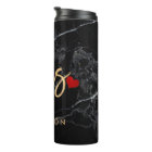 PixDezines Mrs. BLACK MARBLE FAUX GOLD
