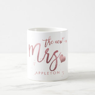 PixDezines Mrs/Faux Rose Gold/Modern Script Coffee Mug