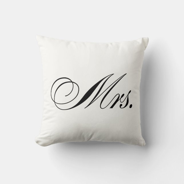 PixDezines Mrs. pillow DIY color (Front)