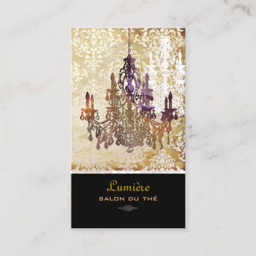 Customizable PixDezines murano glass chandeliers/DIY fonts Business Cards