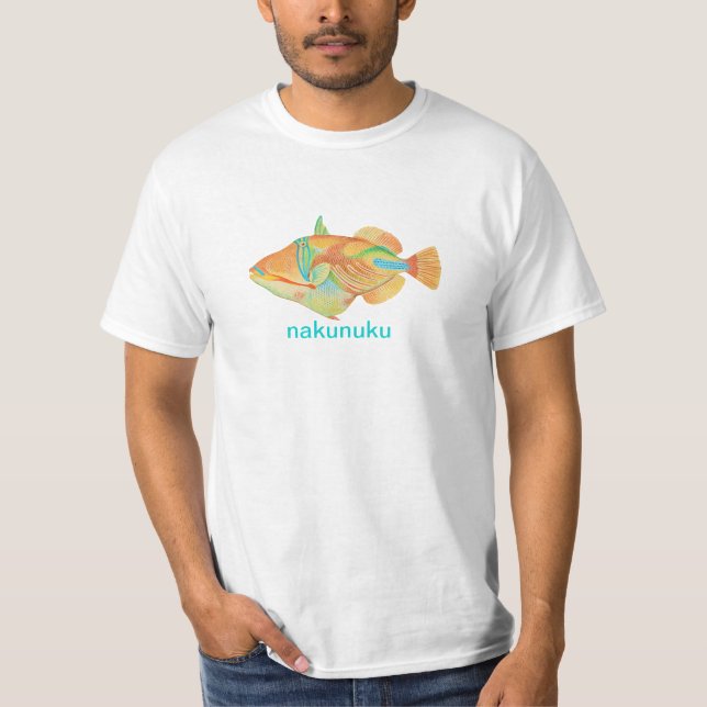 PixDezines nakunuku hawaiian fish T-Shirt (Front)