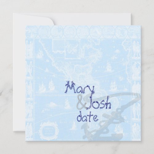 PixDezines Nautical Antique Map Custom Announcement