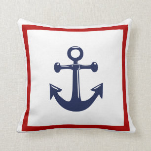 PixDezines nautical/DIY color/anchor Throw Pillow