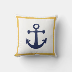 PixDezines nautical/DIY color/anchor Throw Pillow