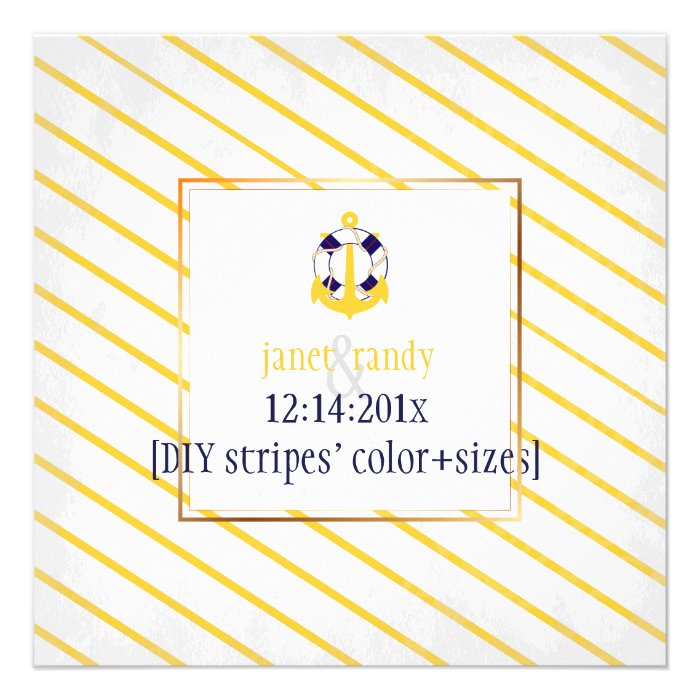 PixDezines nautical stripes/anchors/lifesavers Invitation