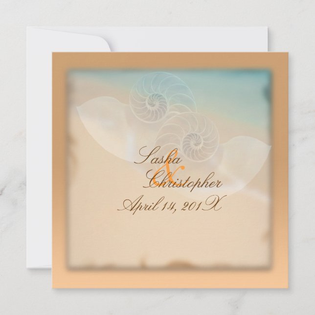 PixDezines nautilus, diy invitations (Front)