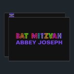 PixDezines Neon Lights Bat Mitzvah Invitation<br><div class="desc">PixDezines neon sign with light bulbs bar mitzvah.. 

To view more of our mitzvah collections,  copy paste this URL:
www.zazzle.com/pixdezines mitzvah?rf=238007904023613149

✡ Copyright © 2008-2016 PixDezines.com™ and PixDezines™ on Zazzle.com. All rights reserved.</div>