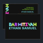 PixDezines Neon Sign Bar Mitzvah Invitation<br><div class="desc">PixDezines neon sign bar mitzvah.. 

To view more of our mitzvah collections,  copy paste this URL:
www.zazzle.com/pixdezines mitzvah?rf=238007904023613149

✡ Copyright © 2008-2016 PixDezines.com™ and PixDezines™ on Zazzle.com. All rights reserved.</div>
