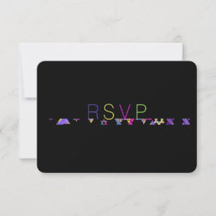 PixDezines neons/typography/bar mitzvah RSVP Invitation