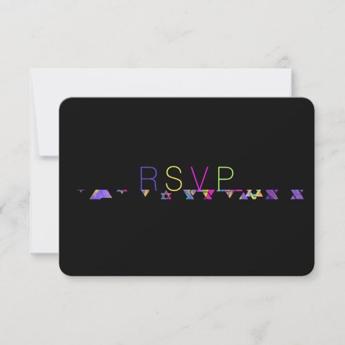 PixDezines neonstypographybar mitzvah RSVP Invitation