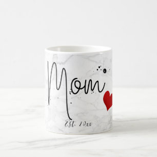 PixDezines NEW MOM Marble+Modern Script Coffee Mug