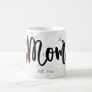 PixDezines NEW MOM Marble+Modern Script Coffee Mug