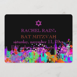 PixDezines NYC urban/bat mitzvah Invitation