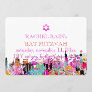 PixDezines NYC urban/bat mitzvah Invitation