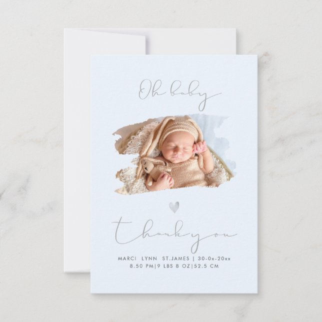 PixDezines Oh Baby Shower Thank You DIY Color (Front)