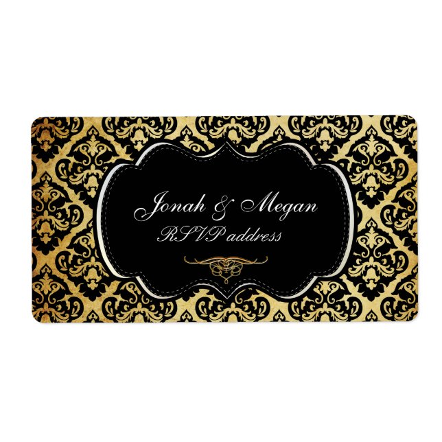 PixDezines olivia damask/diy background color Label (Front)