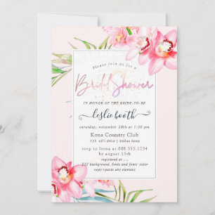 PixDezines Orchid Isle, Bridal Brunch Shower Invitation