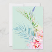 PixDezines Orchid Isle, Tropical Couples Shower Invitation (Back)