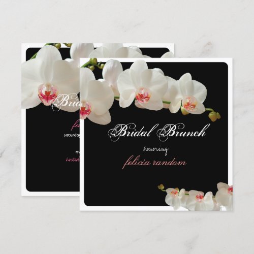 PixDezines orchids/bridal brunch/diy background Invitation