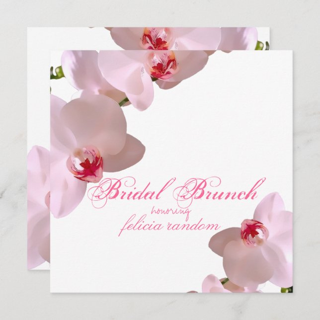 PixDezines Orchids/phalaenopsis/DIY background Invitation (Front/Back)