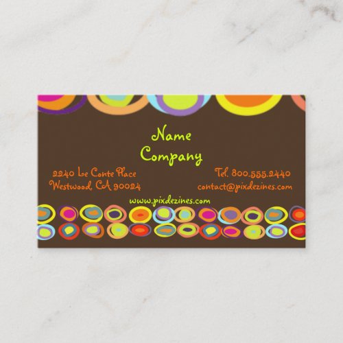 Eggs Profile Cards, colorful organic shapes Business Cards