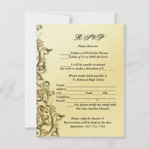 PixDezines Ornamental Rustic Gold Swirls Announcement