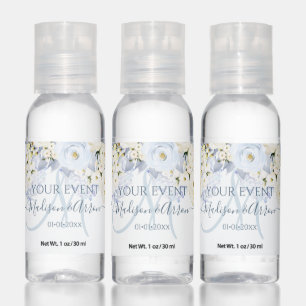 PixDezines Pale Dusty Blue Watercolor Roses Hand S Sanitizer
