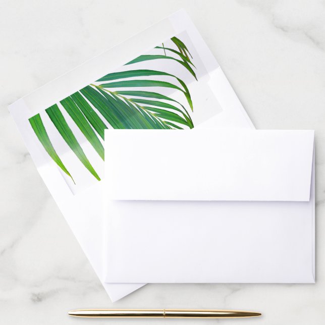 PixDezines Palm Frond Tropical Foliage, Greenery Envelope Liner (Desk)