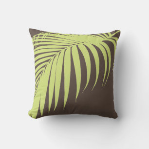 PixDezines palm fronds/DIY background colors Throw Pillow