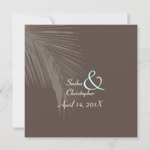 PixDezines palm fronds silhouette/DIY colors Invitation