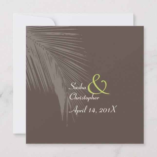 PixDezines palm fronds silhouette Invitation (Front)
