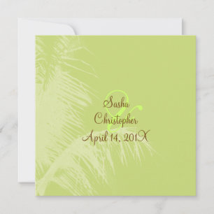 PixDezines palm frons/coconut leaves/diy colors Invitation