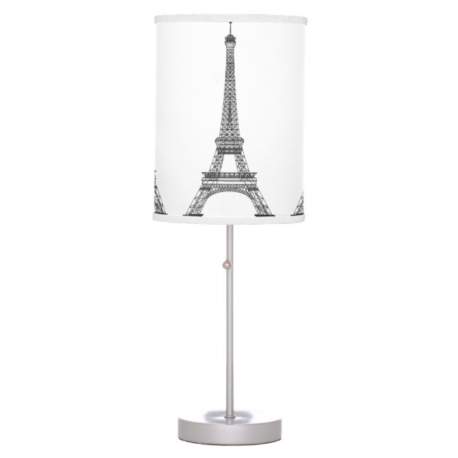 PixDezines Paris, eiffel tower Table Lamp (Front)