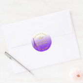 PixDezines Paris/Sweet 15/Gold Crown/DIY Thank You Classic Round Sticker (Envelope)
